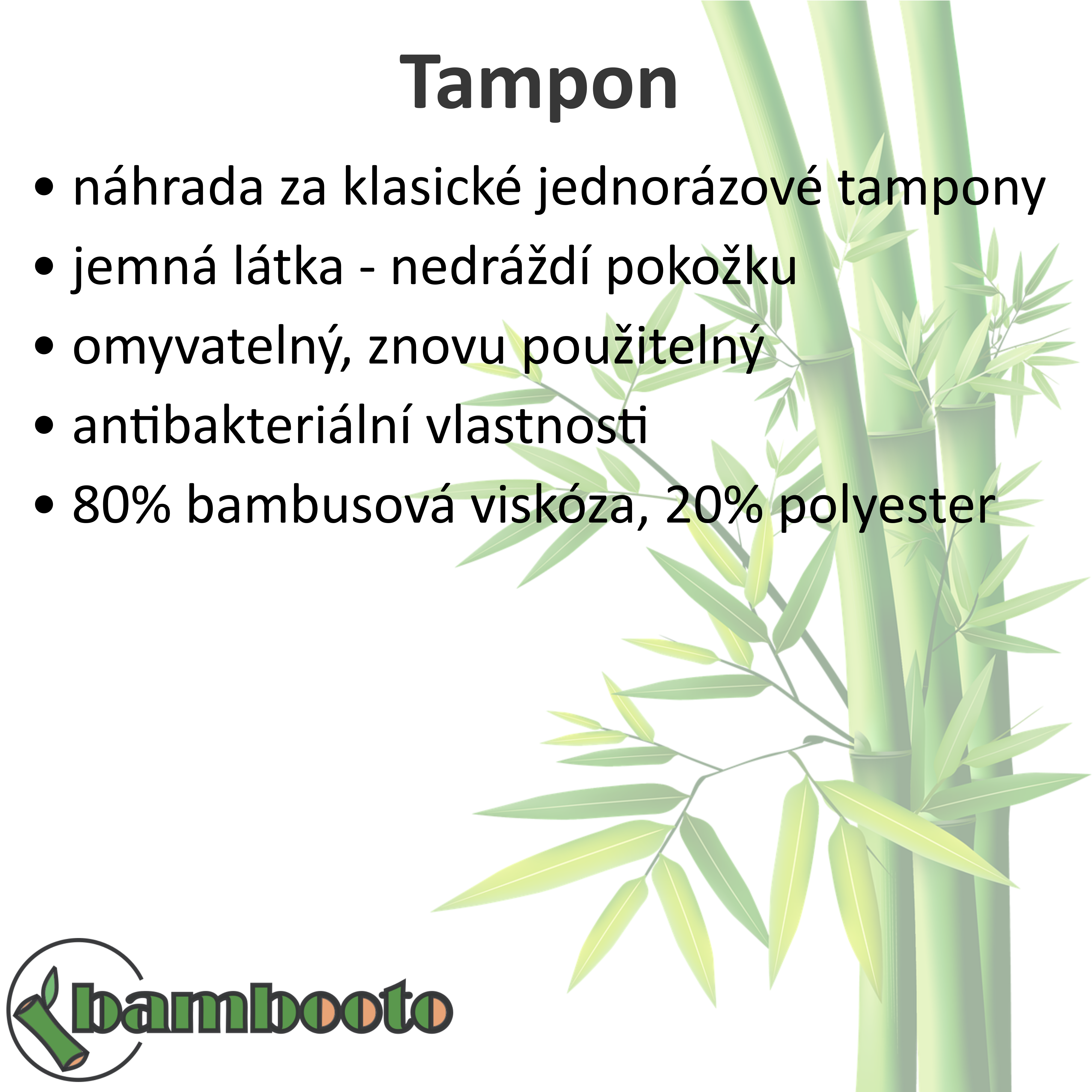 bambusové odličovací tampony